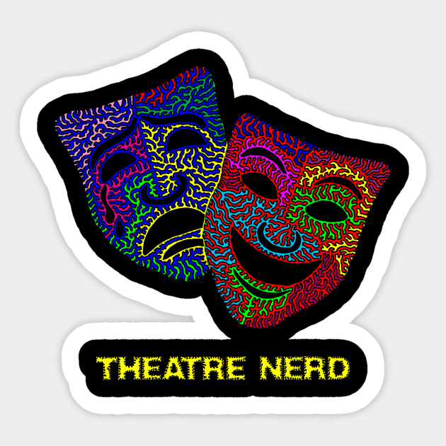 Theatre Nerd - Comedy & Tragedy Masks Sticker by NightserFineArts